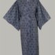 kimono kagome, lang, er lysblå og udført i 100% bomuld