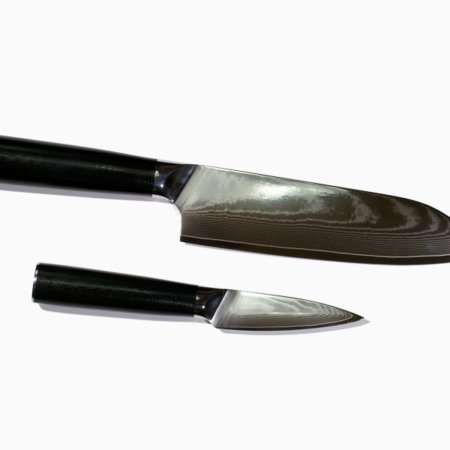 kokkeknive i damaskusstål kombinerer hårdhed med elasticitet og skarphed