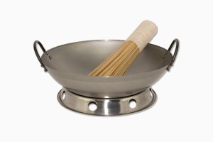 wok gryde til gas, induktion og komfur, fladbundet eller rundbundet