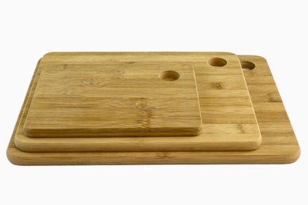 Bambus skærebræt sæt med 3 forskellige størrelser